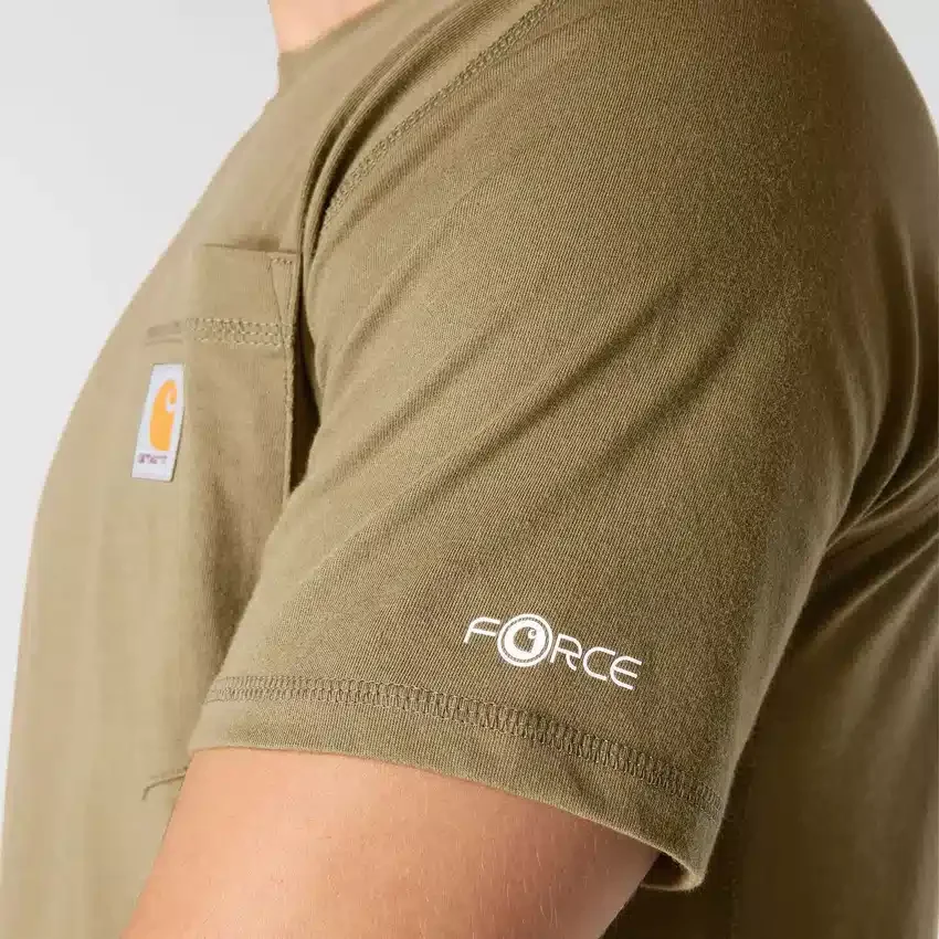 T-shirt masculina Force de corte descontraído, com absorção de humidade e bolsos