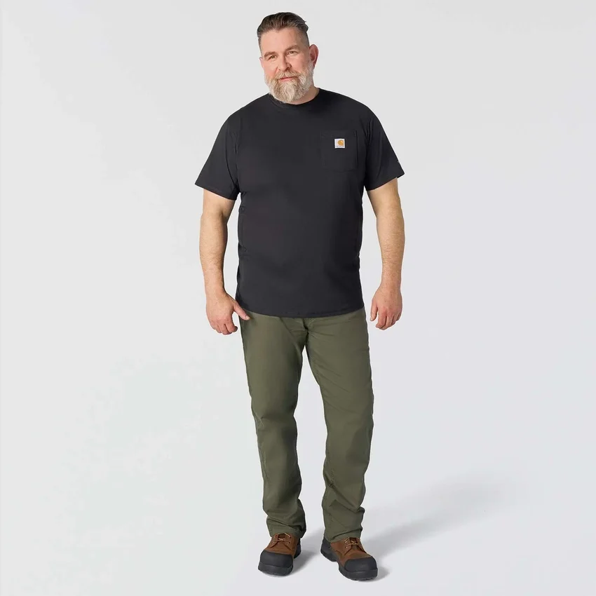 T-shirt masculina Force de corte descontraído, com absorção de humidade e bolsos