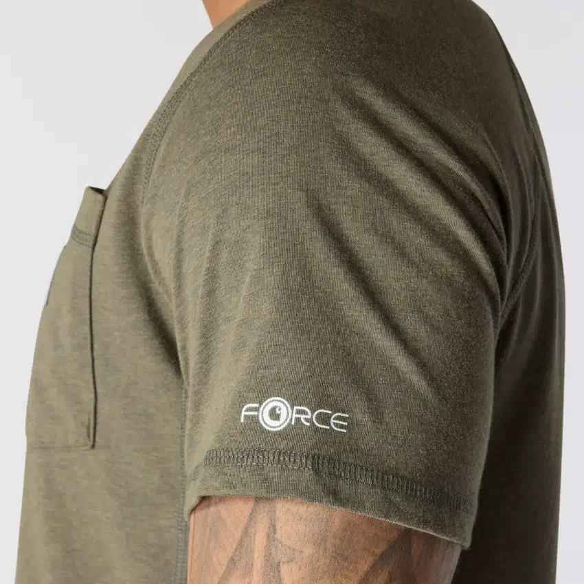 T-shirt masculina Force de corte descontraído, com absorção de humidade e bolsos