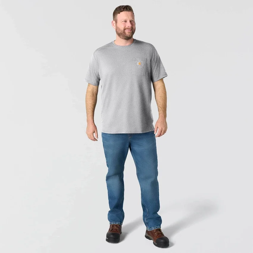 T-shirt masculina Force de corte descontraído, com absorção de humidade e bolsos
