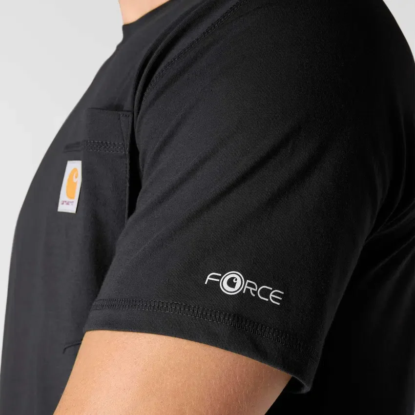 T-shirt masculina Force de corte descontraído, com absorção de humidade e bolsos