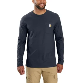 T-shirt masculina Force de manguitos compridos com bolso e tecnologia de absorção de humidade