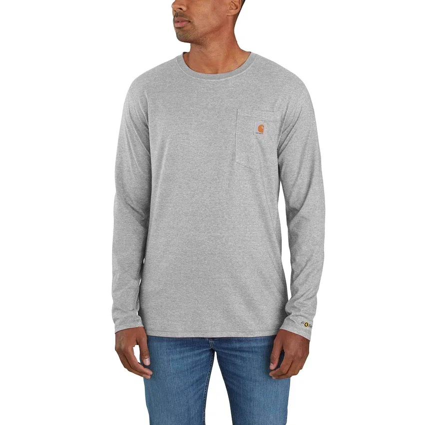 T-shirt masculina Force de manguitos compridos com bolso e tecnologia de absorção de humidade