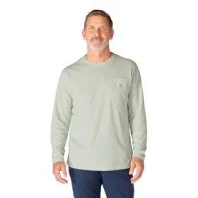 T-shirt masculina Force de manguitos compridos com bolso e tecnologia de absorção de humidade