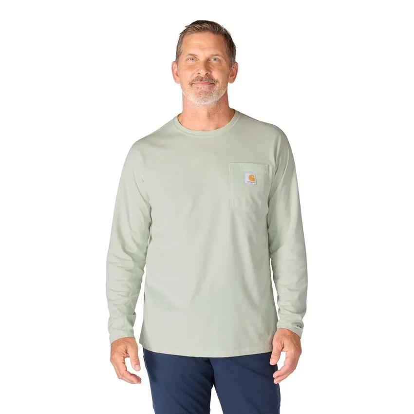 T-shirt masculina Force de manguitos compridos com bolso e tecnologia de absorção de humidade