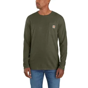 T-shirt masculina Force de manguitos compridos com bolso e tecnologia de absorção de humidade