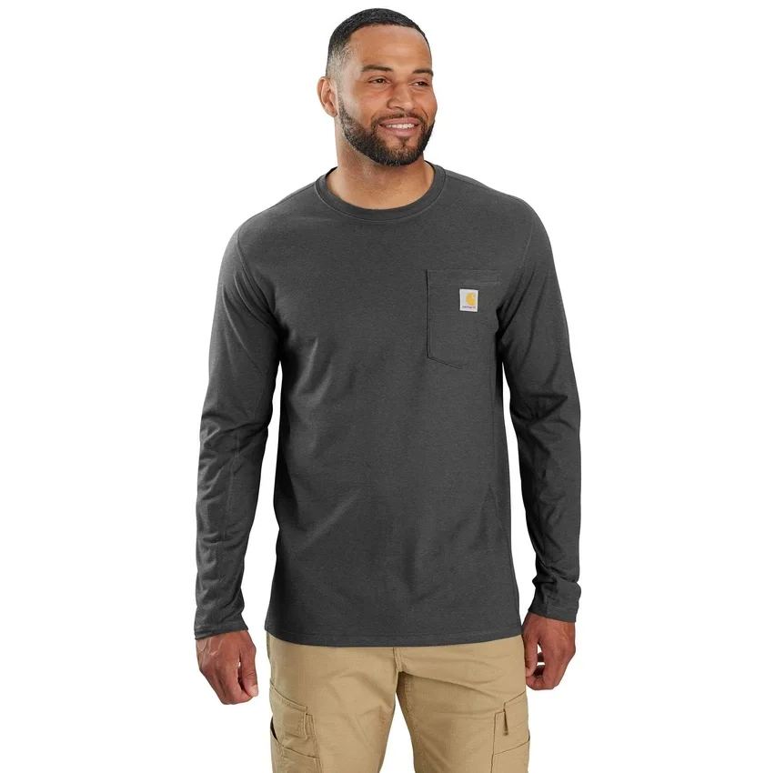 T-shirt masculina Force de manguitos compridos com bolso e tecnologia de absorção de humidade