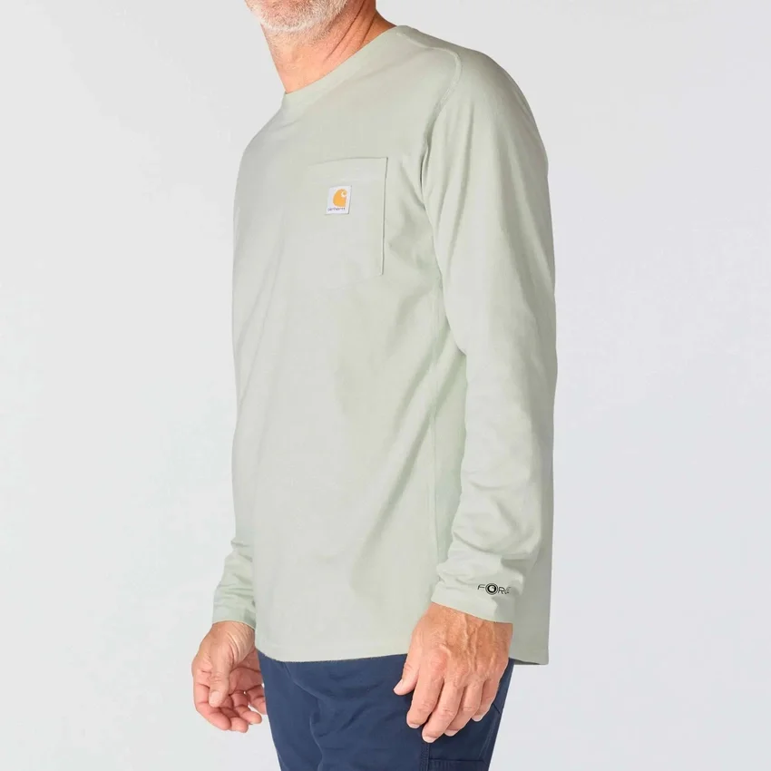 T-shirt masculina Force de manguitos compridos com bolso e tecnologia de absorção de humidade