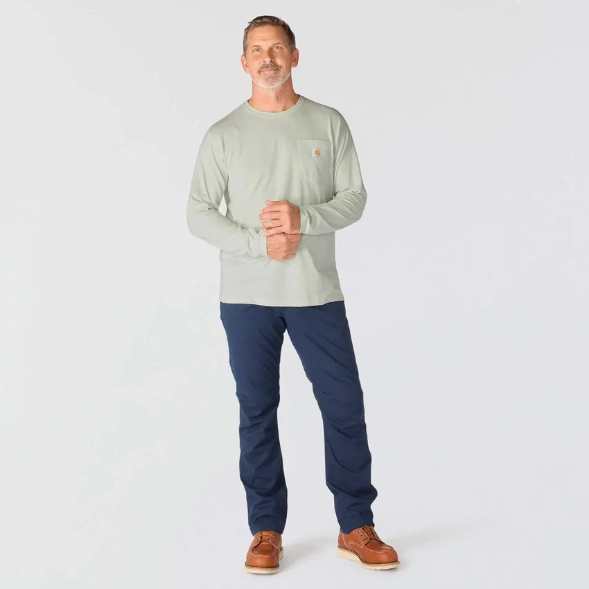 T-shirt masculina Force de manguitos compridos com bolso e tecnologia de absorção de humidade