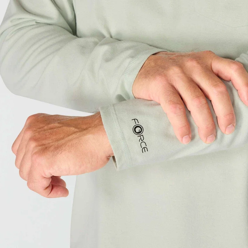 T-shirt masculina Force de manguitos compridos com bolso e tecnologia de absorção de humidade