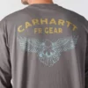 T-shirt masculina Force Irvine Fr de manguitos compridos com absorção de humidade e logótipo Eagle - Camisas resistentes ao fogo