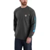 T-shirt masculina FR Force Irvine de corte largo e manguitos compridos com logótipo - Camisas resistentes ao fogo