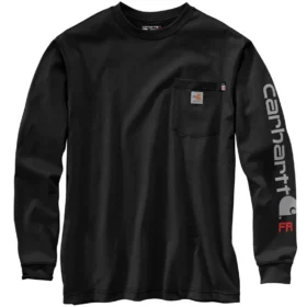 T-shirt masculina FR Force Irvine de corte largo e manguitos compridos com logótipo - Camisas resistentes ao fogo