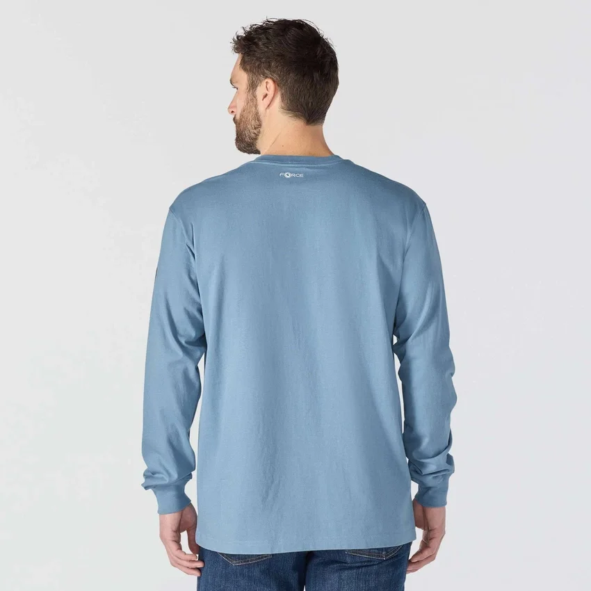 T-shirt masculina FR Force Irvine de corte largo e manguitos compridos com logótipo - Camisas resistentes ao fogo