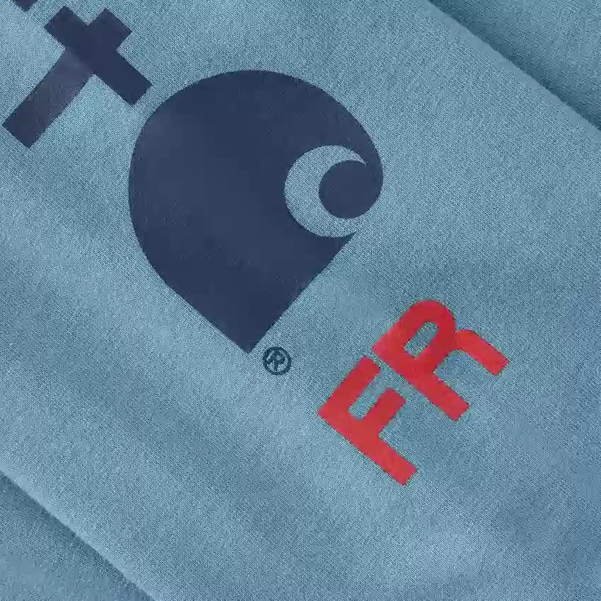 T-shirt masculina FR Force Irvine de corte largo e manguitos compridos com logótipo - Camisas resistentes ao fogo